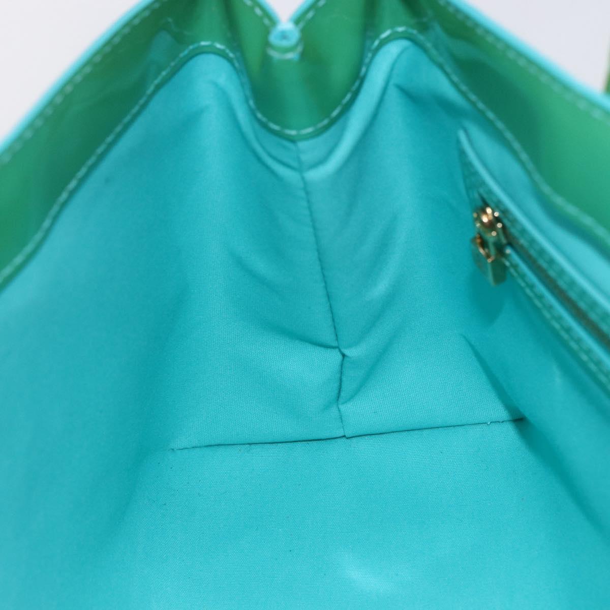 LOUIS VUITTON Monogram Vernis Wilshire PM Bag Blue Galatic M93646 LV Auth BA8342