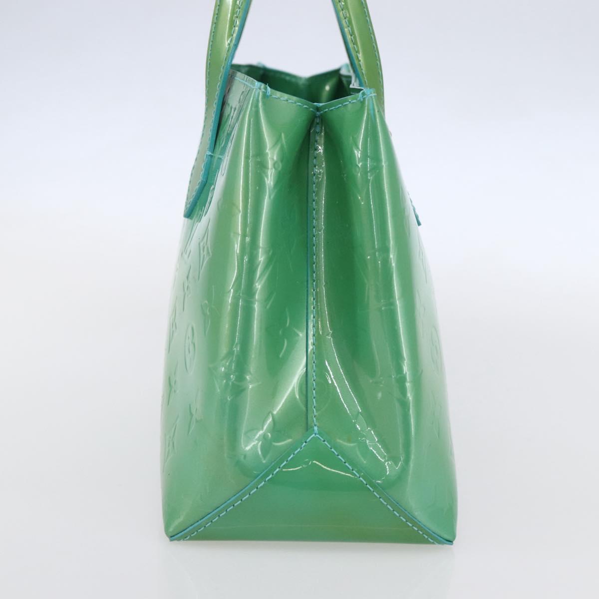 LOUIS VUITTON Monogram Vernis Wilshire PM Bag Blue Galatic M93646 LV Auth BA8342