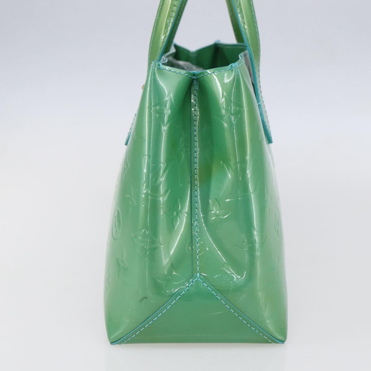 LOUIS VUITTON Monogram Vernis Wilshire PM Bag Blue Galatic M93646 LV Auth BA8342