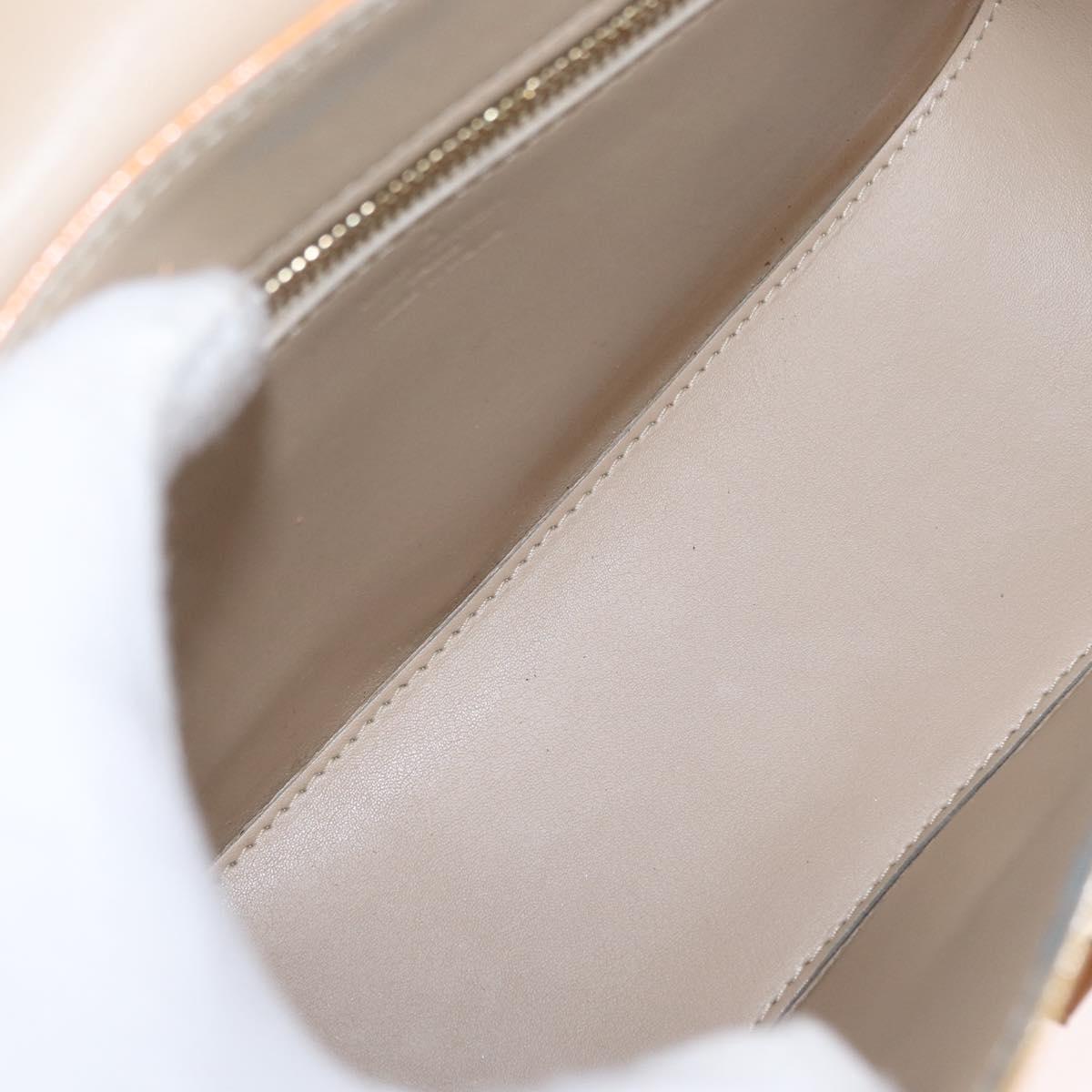 LOUIS VUITTON Monogram Vernis Christie GM Shoulder Bag Beige M91147 Auth BA8343