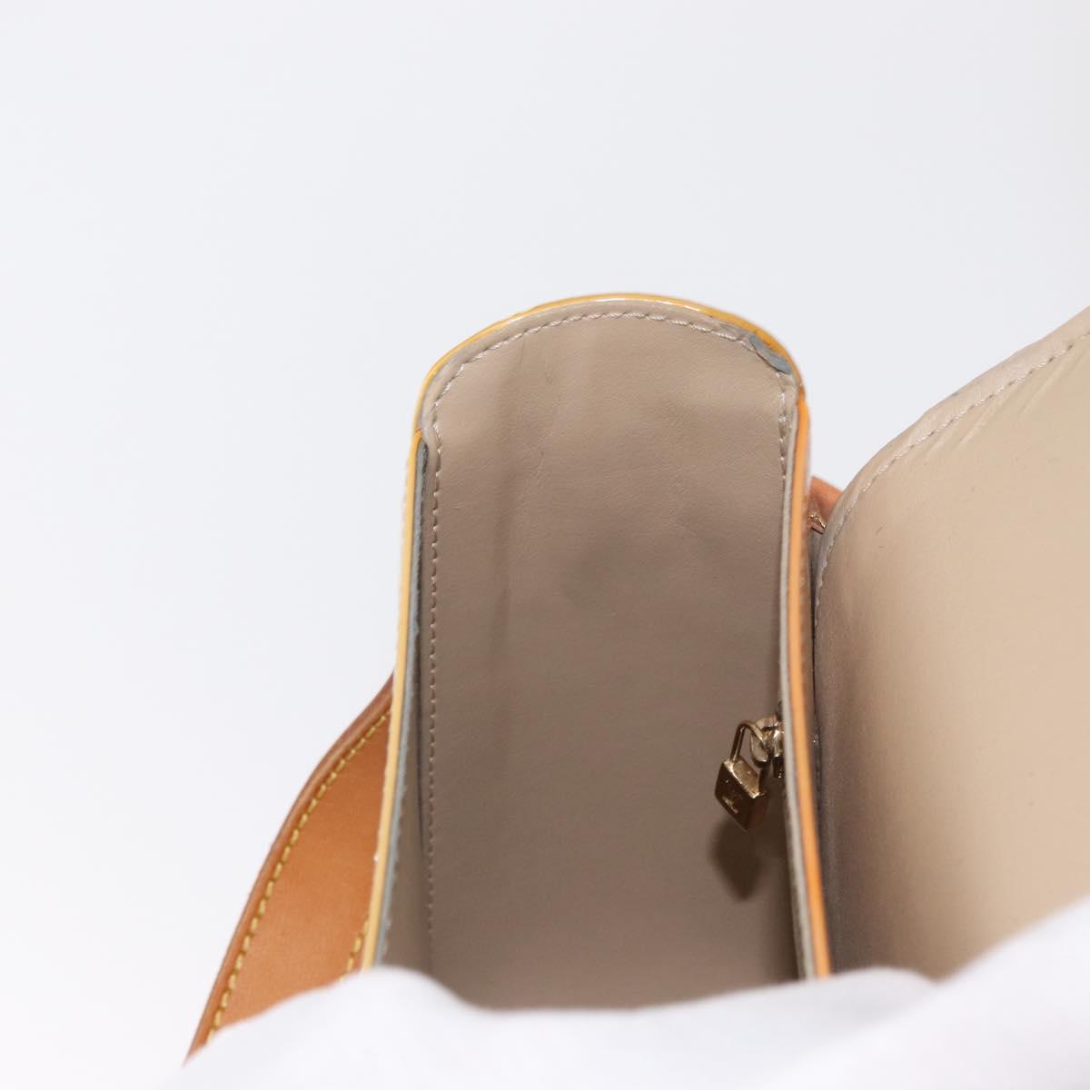 LOUIS VUITTON Monogram Vernis Christie GM Shoulder Bag Beige M91147 Auth BA8343