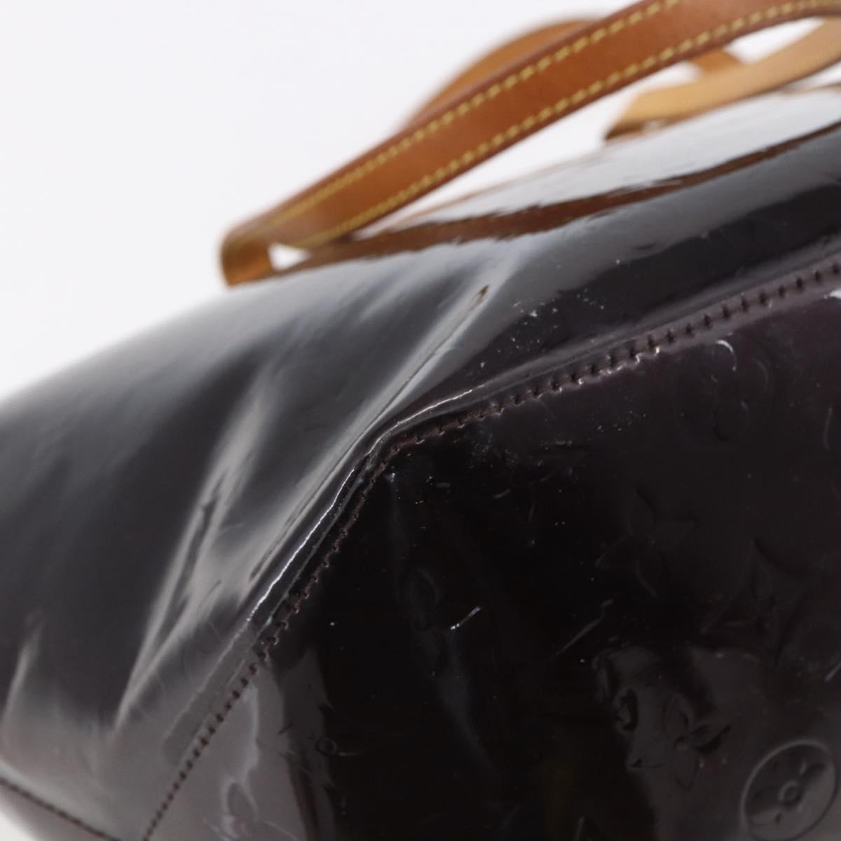 LOUIS VUITTON Monogram Vernis Bellevue GM Tote Bag Amarante M93589 Auth BA8346