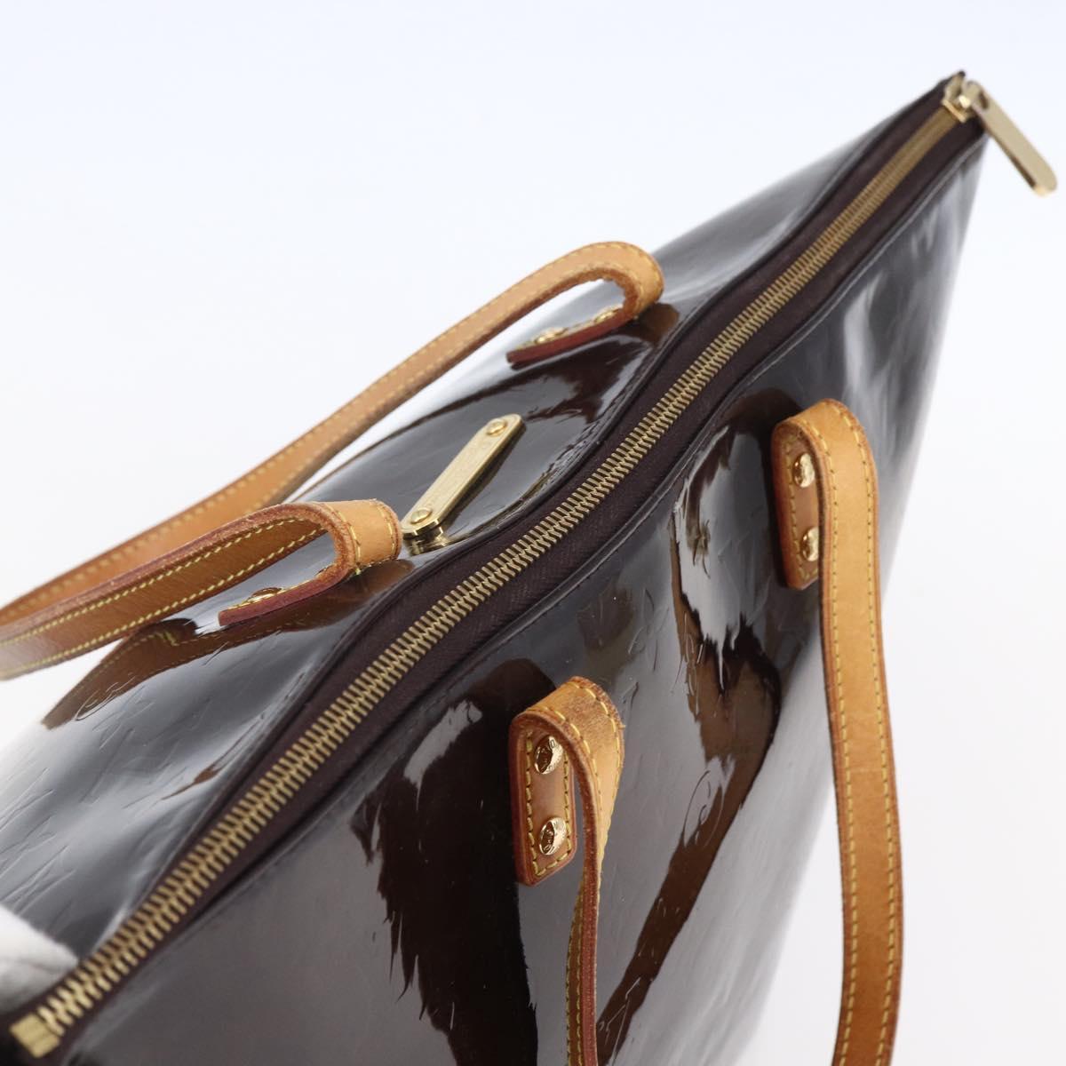 LOUIS VUITTON Monogram Vernis Bellevue GM Tote Bag Amarante M93589 Auth BA8346