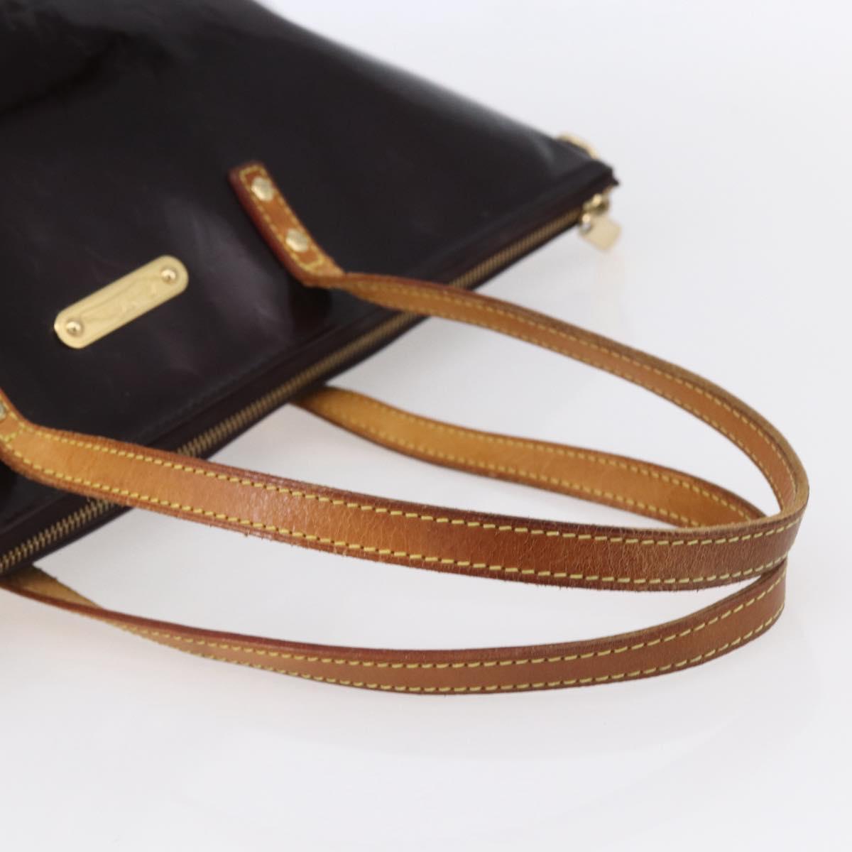 LOUIS VUITTON Monogram Vernis Bellevue GM Tote Bag Amarante M93589 Auth BA8346