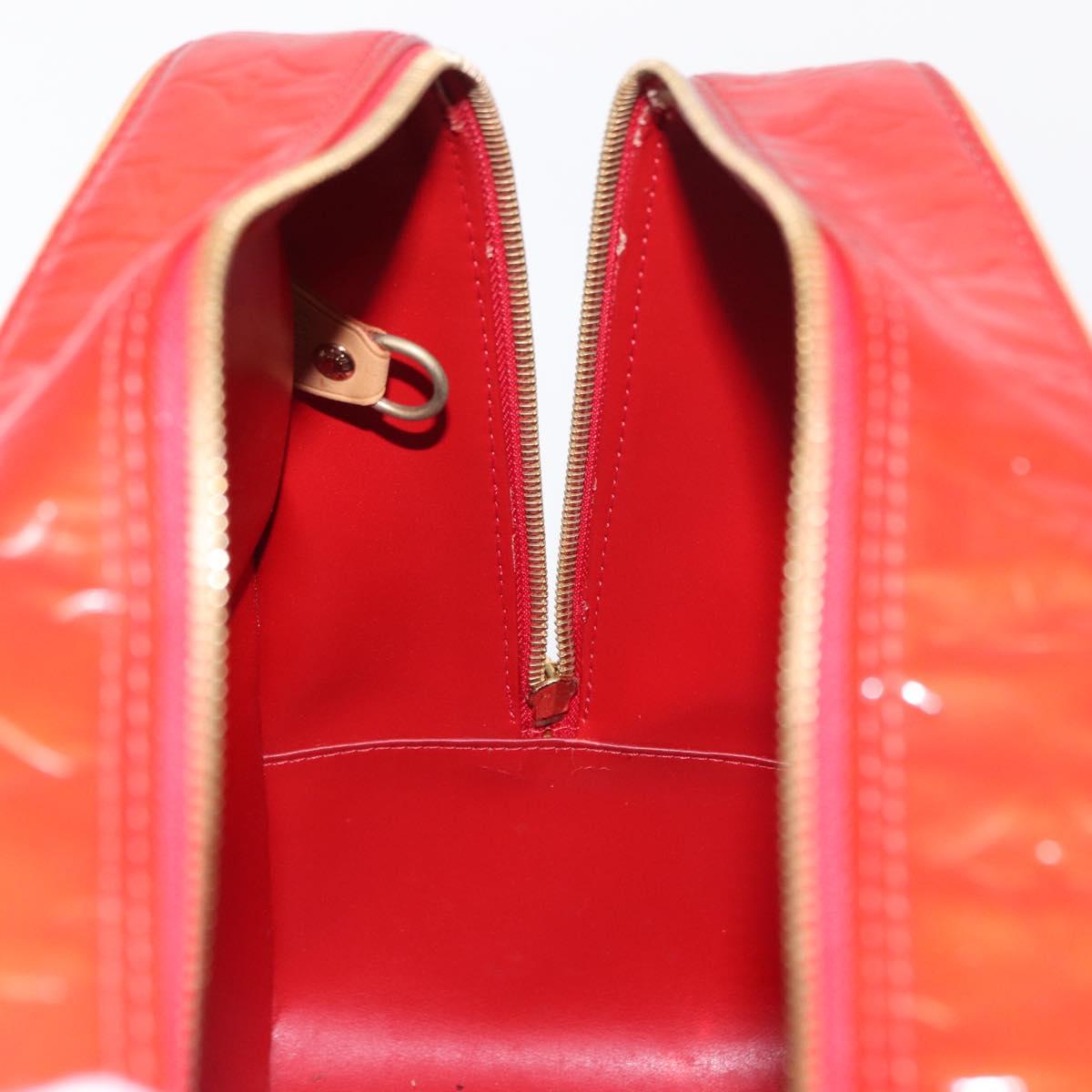 LOUIS VUITTON Monogram Vernis Sutton Hand Bag Red Rouge M91080 LV Auth BA8347