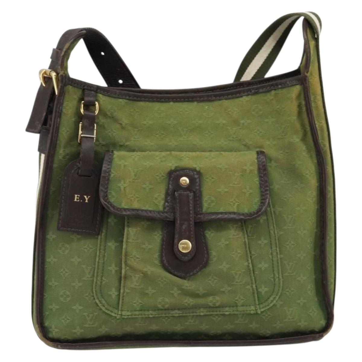 LOUIS VUITTON Monogram Mini Besace Mary Kate Bag TST Khaki M92322 LV Auth BA8348