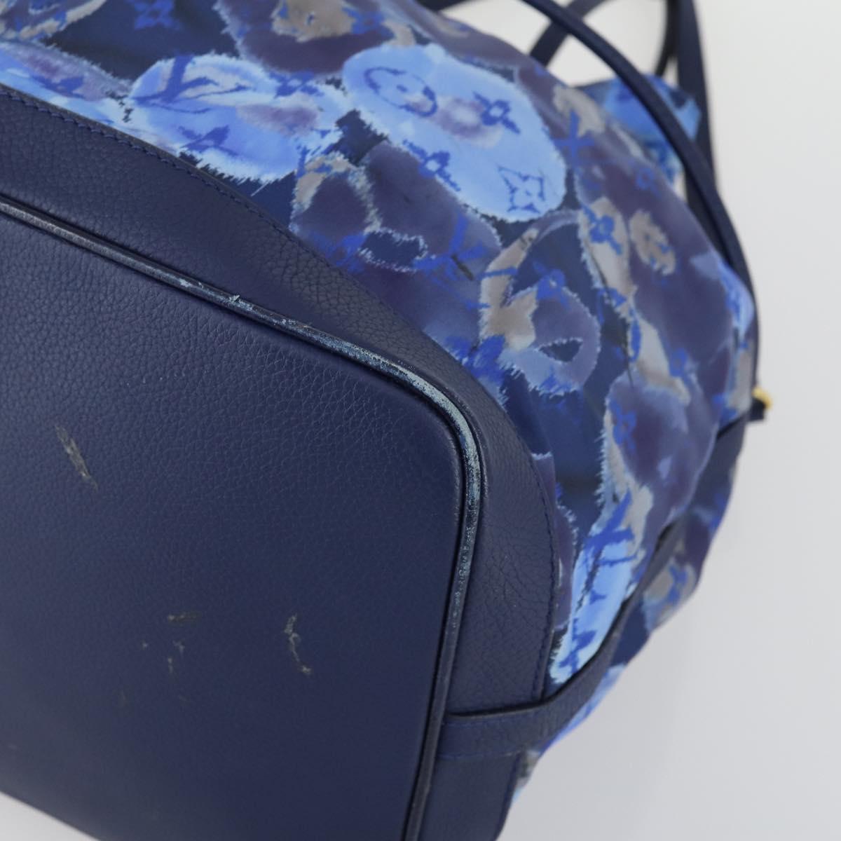 LOUIS VUITTON Ikat Flower Noeful MM Bag 2way Grand blue M94312 LV Auth BA8350
