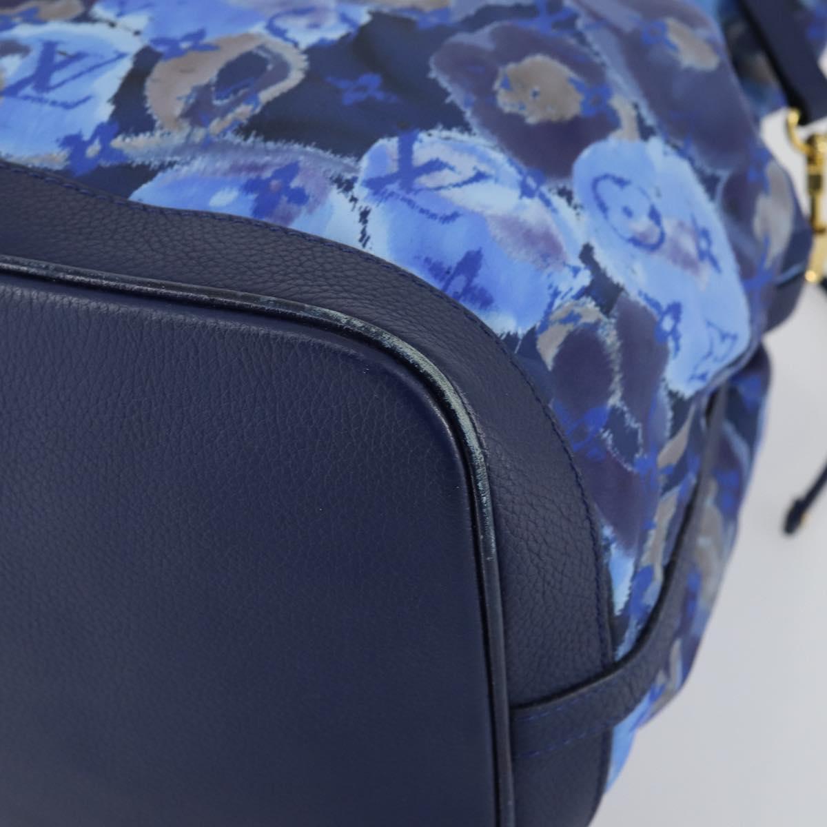 LOUIS VUITTON Ikat Flower Noeful MM Bag 2way Grand blue M94312 LV Auth BA8350