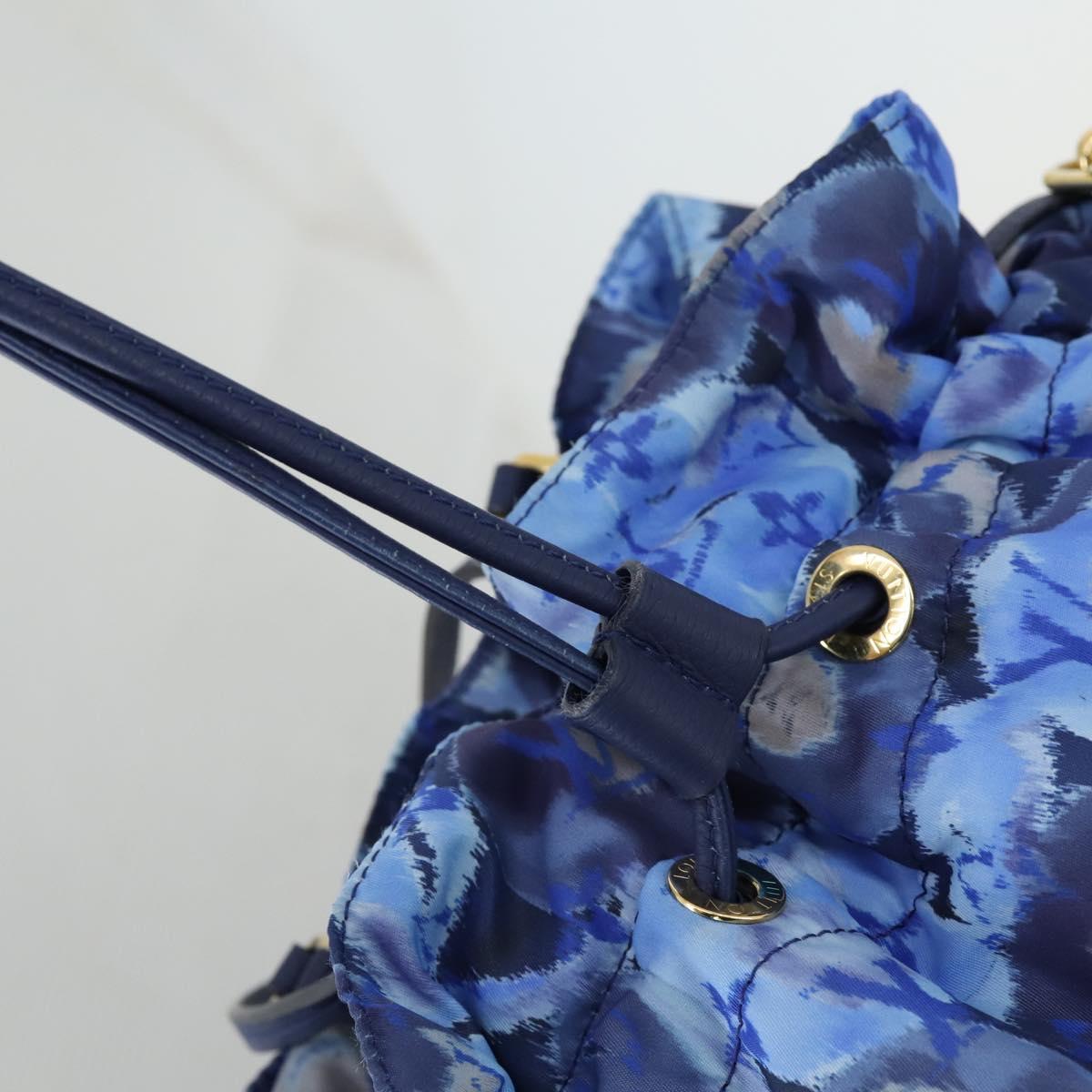 LOUIS VUITTON Ikat Flower Noeful MM Bag 2way Grand blue M94312 LV Auth BA8350