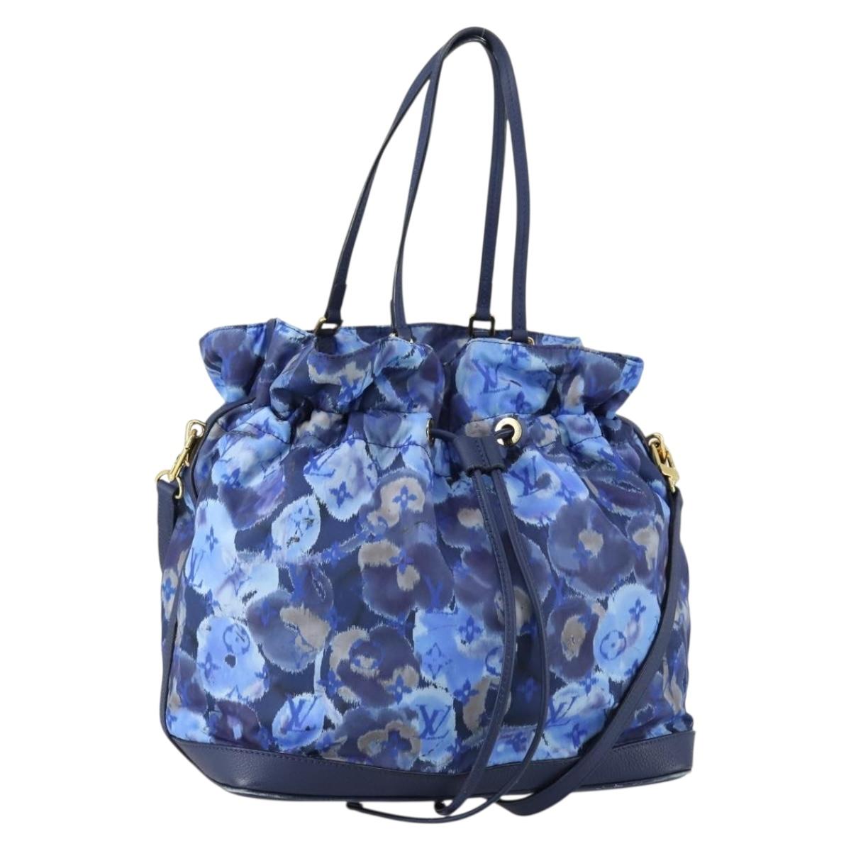 LOUIS VUITTON Ikat Flower Noeful MM Bag 2way Grand blue M94312 LV Auth BA8350