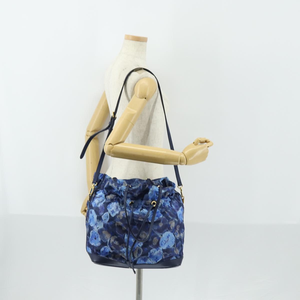 LOUIS VUITTON Ikat Flower Noeful MM Bag 2way Grand blue M94312 LV Auth BA8350