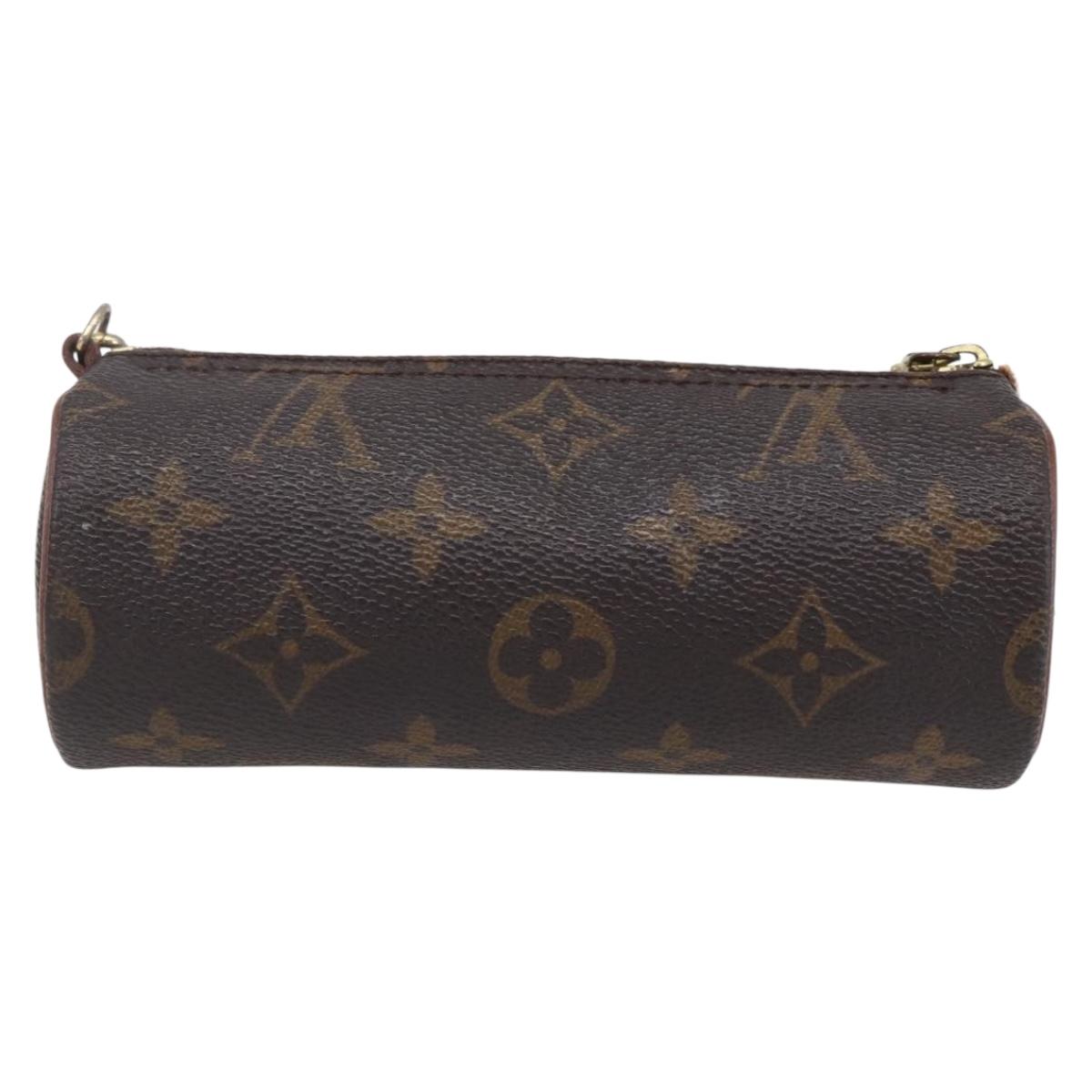 LOUIS VUITTON Monogram Papillon Pouch LV Auth BA8353