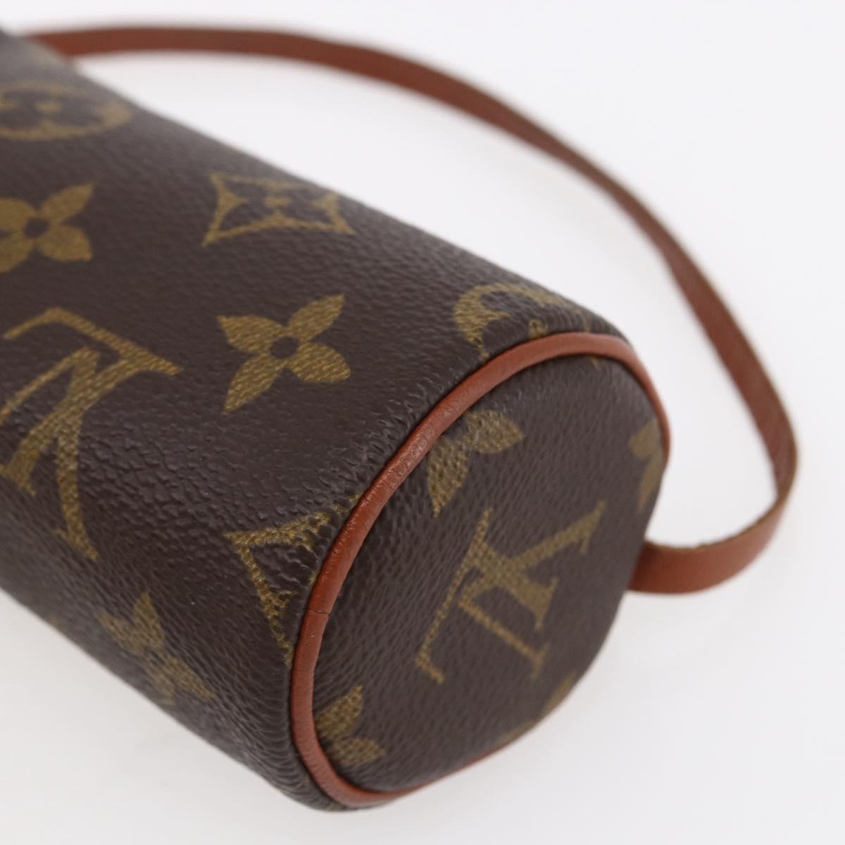 LOUIS VUITTON Monogram Papillon Pouch LV Auth BA8356