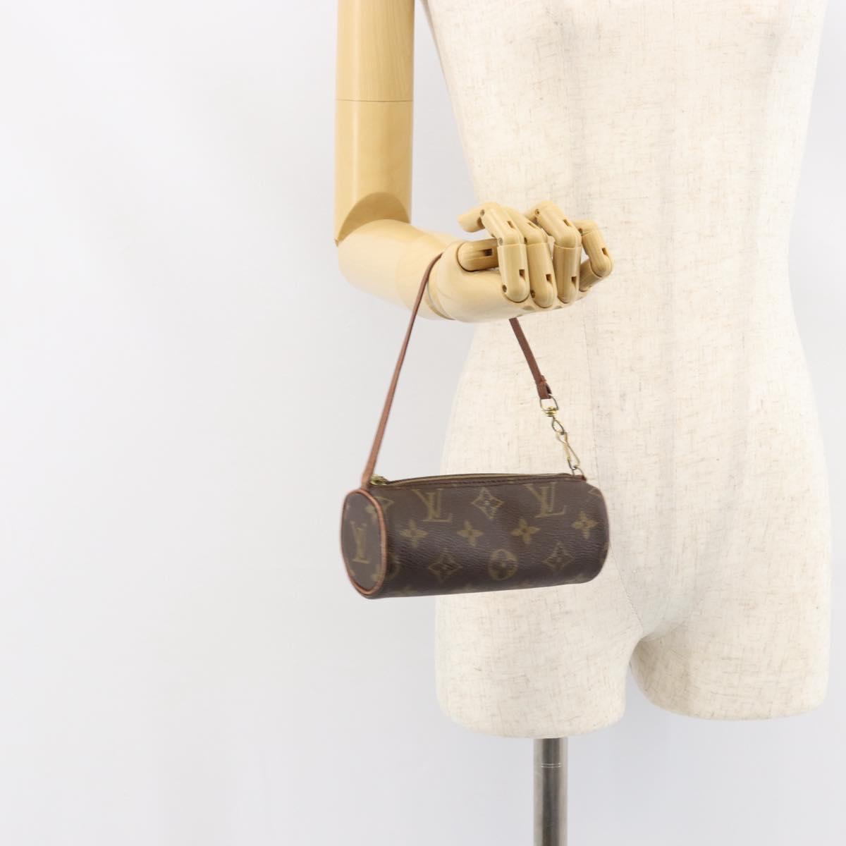 LOUIS VUITTON Monogram Papillon Pouch LV Auth BA8357