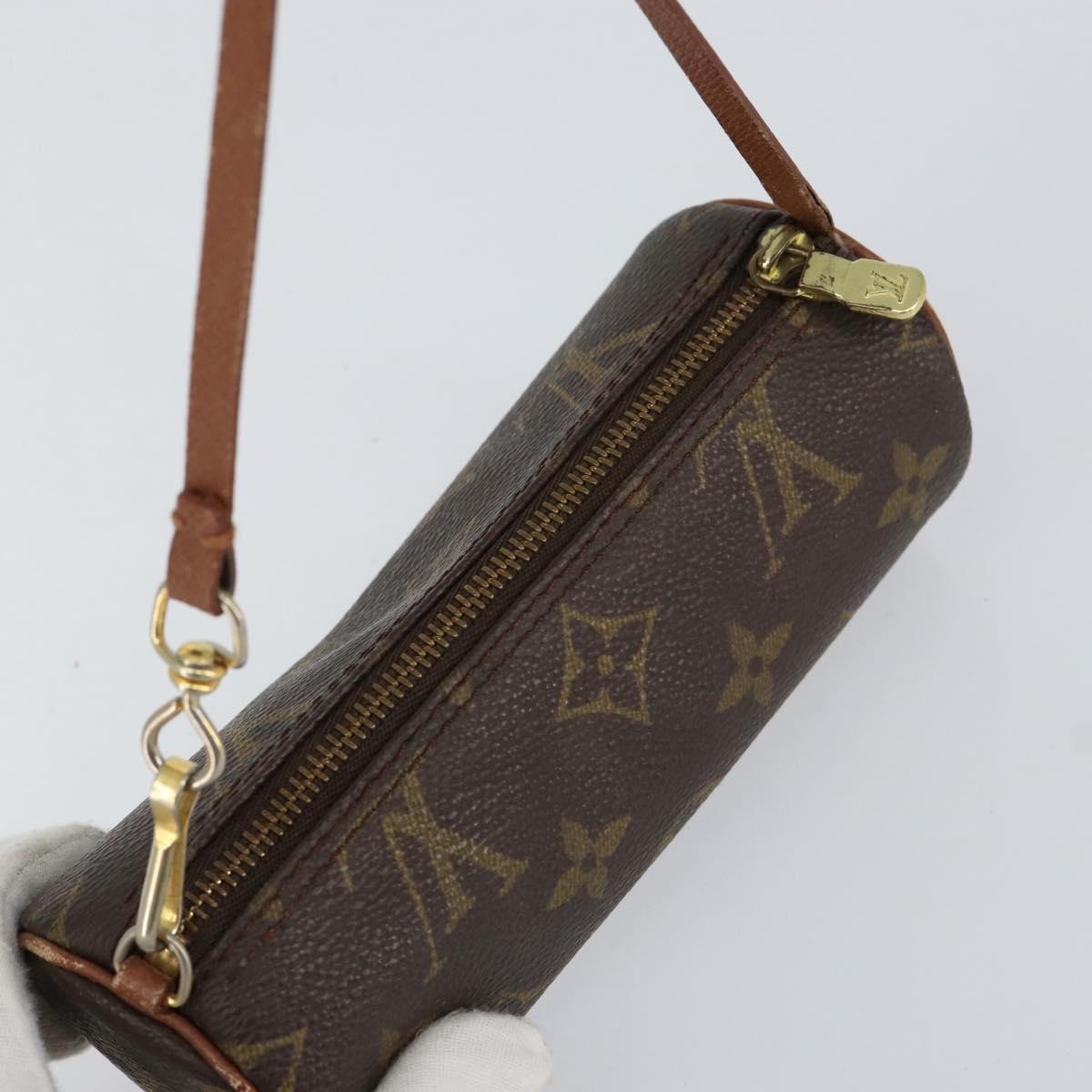 LOUIS VUITTON Monogram Papillon Pouch LV Auth BA8357