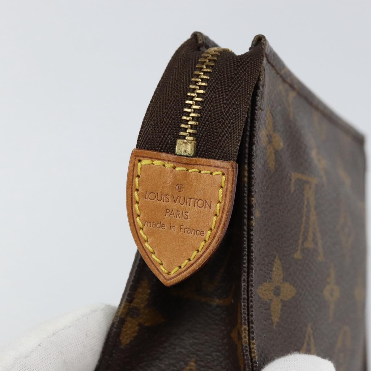 LOUIS VUITTON Monogram Poche Toilette 15 Pouch M47546 LV Auth BA8359
