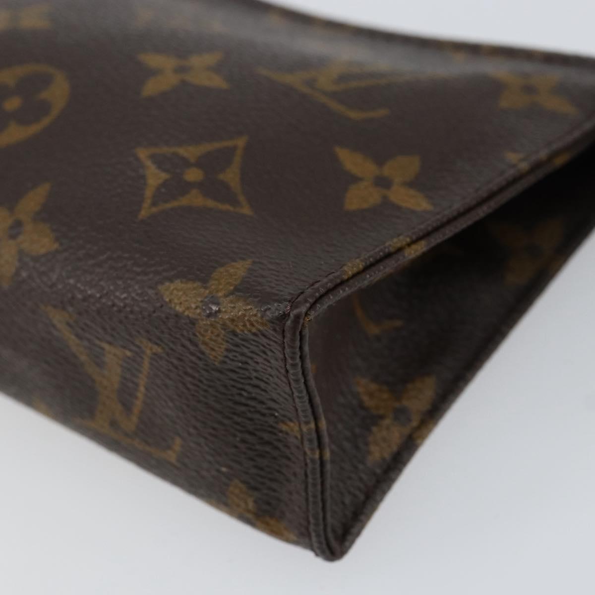 LOUIS VUITTON Monogram Poche Toilette 15 Pouch M47546 LV Auth BA8359