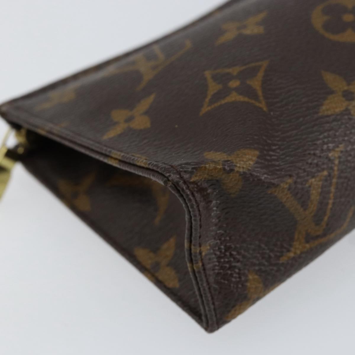 LOUIS VUITTON Monogram Poche Toilette 15 Pouch M47546 LV Auth BA8359