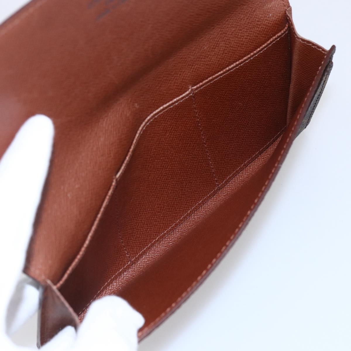 LOUIS VUITTON Monogram Porte Yen 3 Credit Long Wallet M61818 LV Auth BA8363