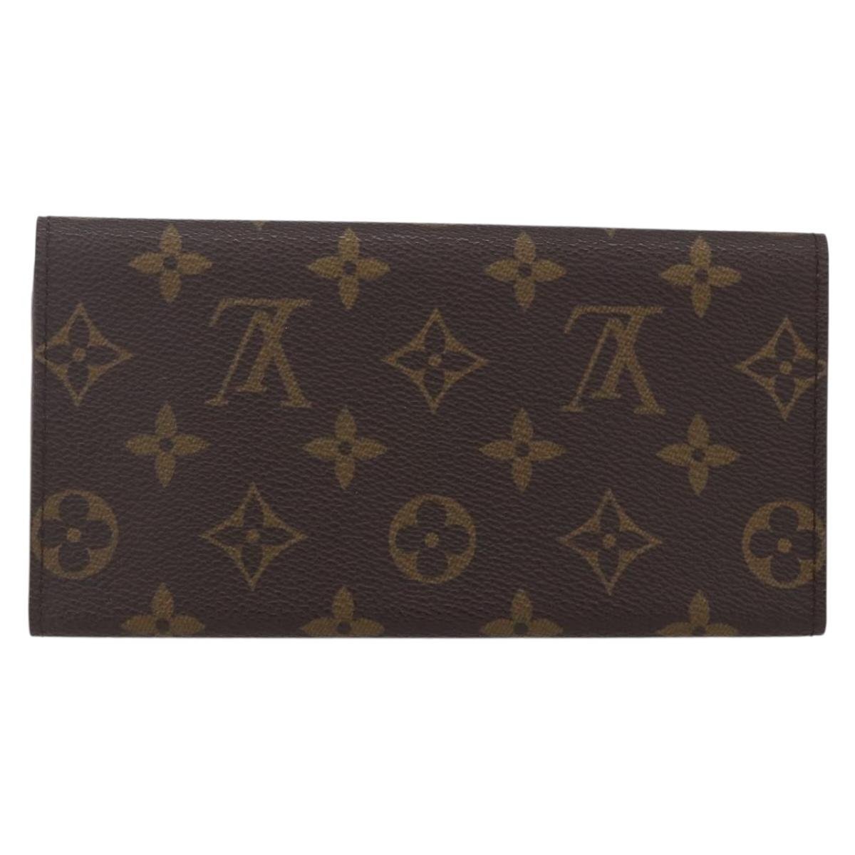 LOUIS VUITTON Monogram Porte Yen 3 Credit Long Wallet M61818 LV Auth BA8363