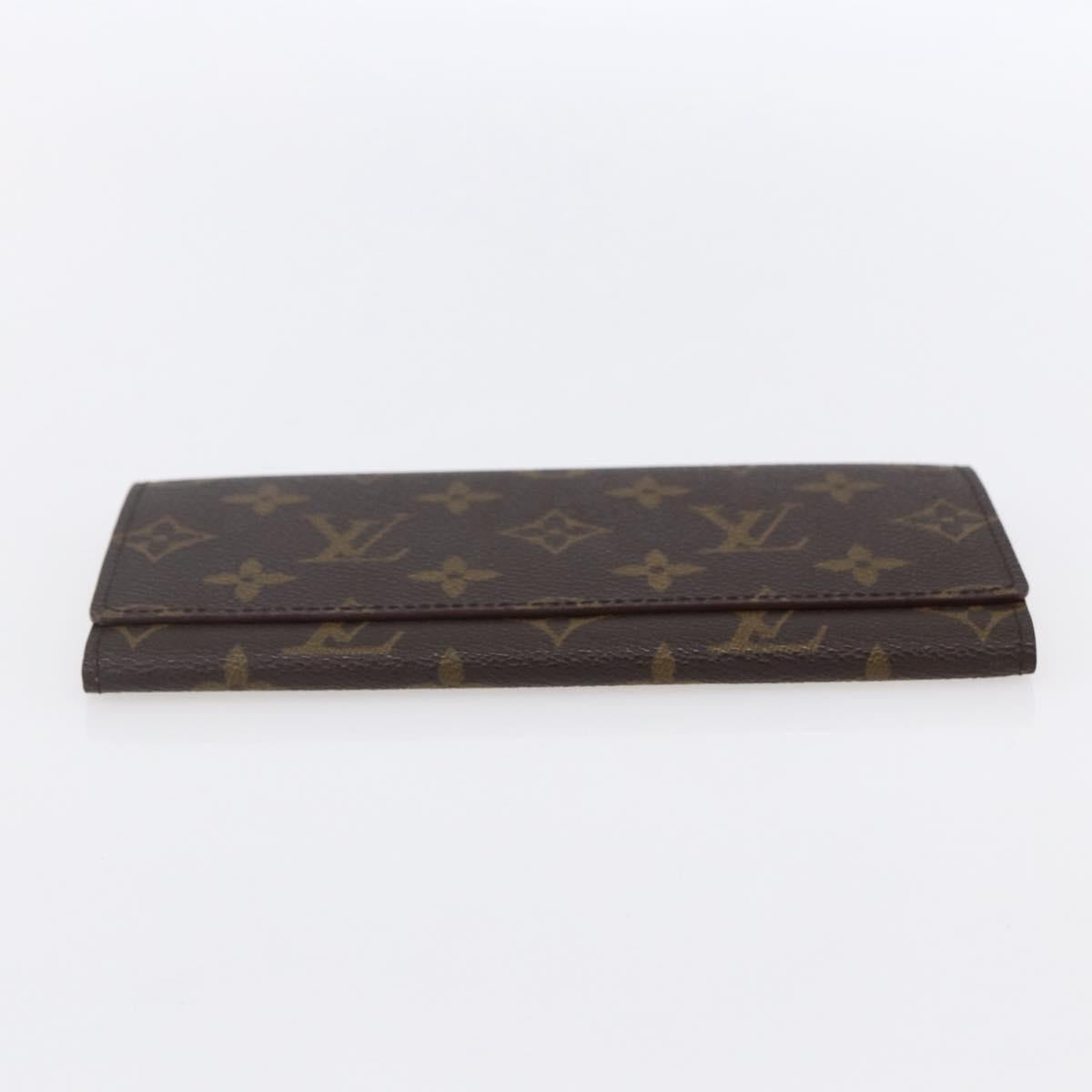 LOUIS VUITTON Monogram Porte Yen 3 Credit Long Wallet M61818 LV Auth BA8363