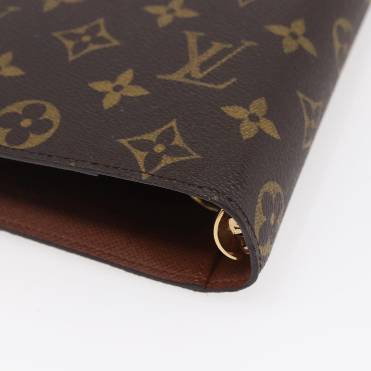 LOUIS VUITTON Monogram Agenda MM Day Planner Cover R20105 LV Auth BA8365