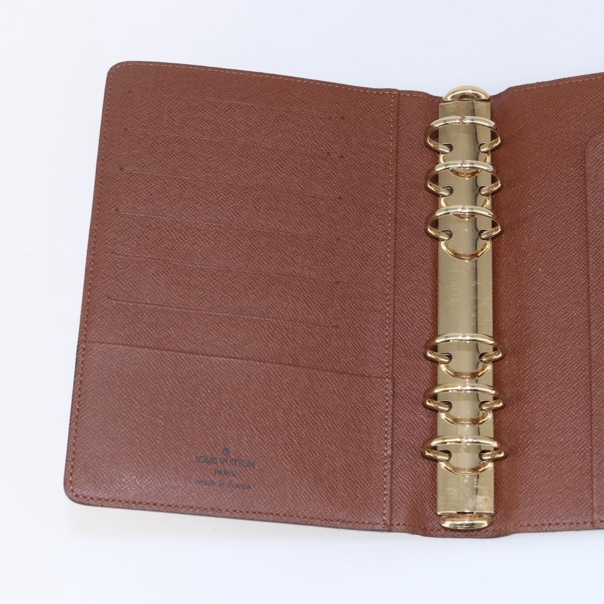 LOUIS VUITTON Monogram Agenda MM Day Planner Cover R20105 LV Auth BA8365