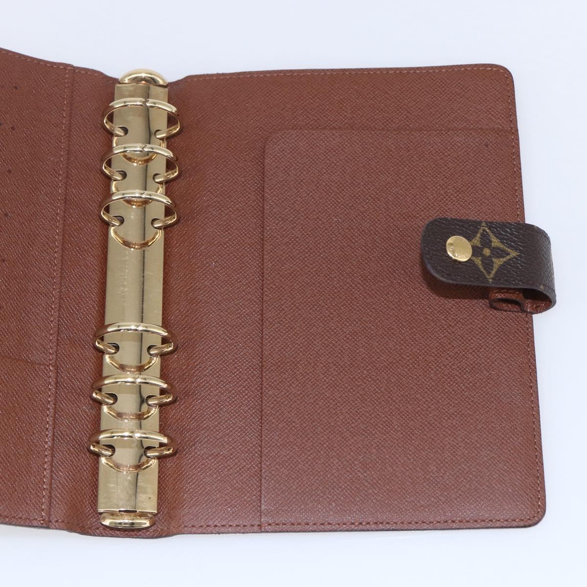 LOUIS VUITTON Monogram Agenda MM Day Planner Cover R20105 LV Auth BA8365