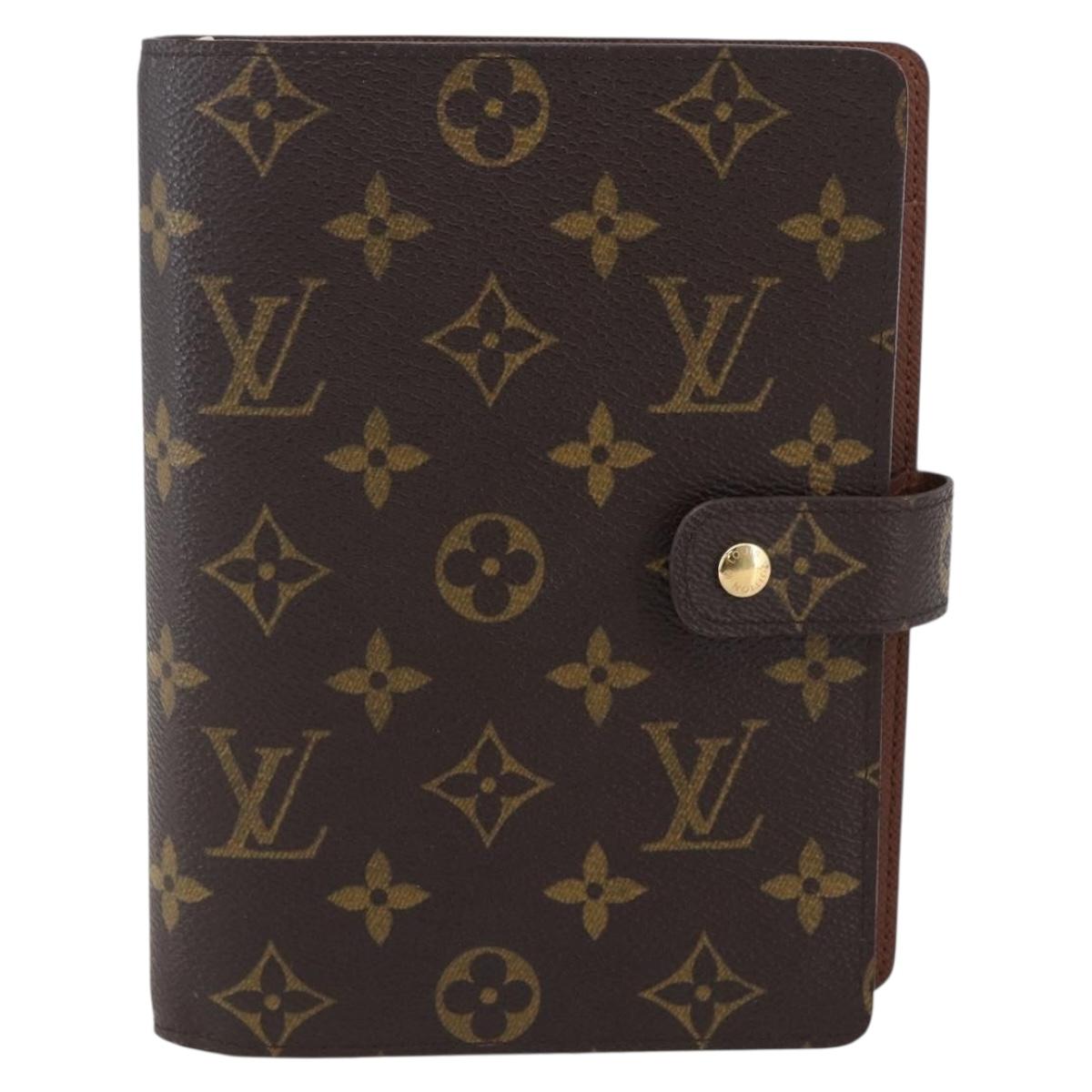 LOUIS VUITTON Monogram Agenda MM Day Planner Cover R20105 LV Auth BA8365