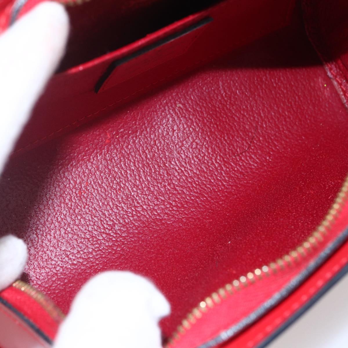 LOUIS VUITTON Epi Dauphine PM Pouch Castilian Red M48447 LV Auth BA8366