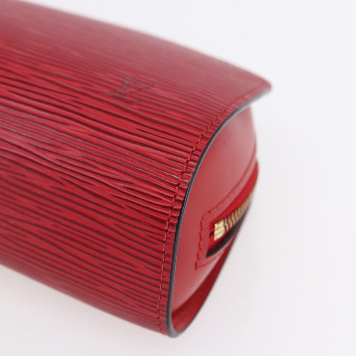 LOUIS VUITTON Epi Dauphine PM Pouch Castilian Red M48447 LV Auth BA8366