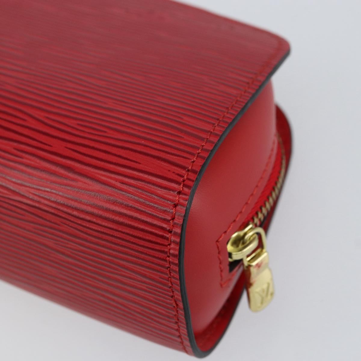 LOUIS VUITTON Epi Dauphine PM Pouch Castilian Red M48447 LV Auth BA8367
