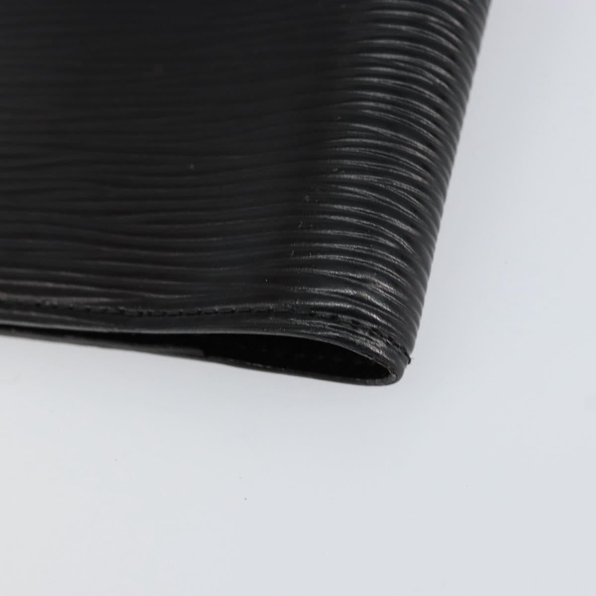 LOUIS VUITTON Epi Agenda PM Day Planner Cover Black R20052 LV Auth BA8369