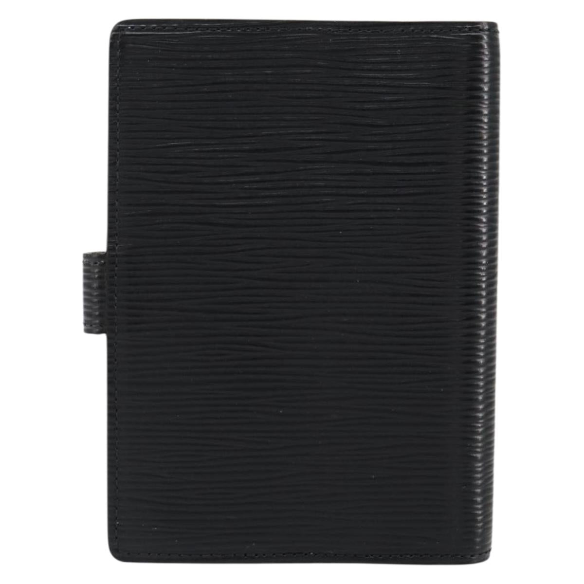 LOUIS VUITTON Epi Agenda PM Day Planner Cover Black R20052 LV Auth BA8369