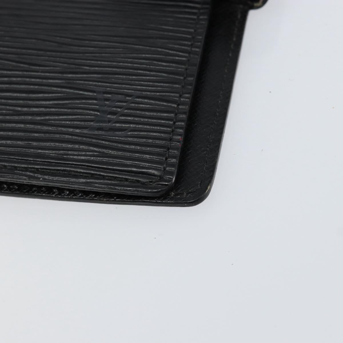 LOUIS VUITTON Epi Agenda PM Day Planner Cover Black R20052 LV Auth BA8369