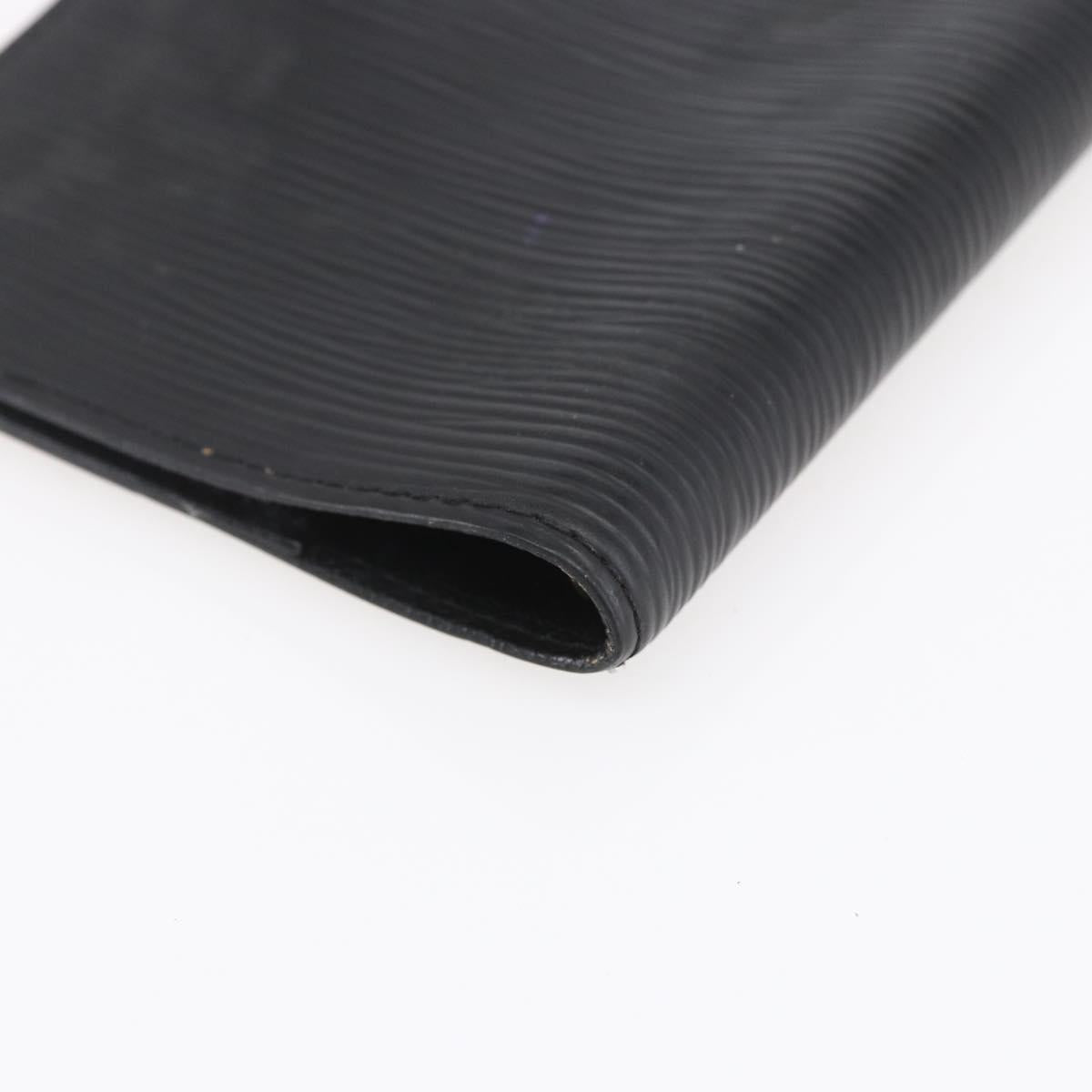 LOUIS VUITTON Epi Agenda PM Day Planner Cover Black R20052 LV Auth BA8370