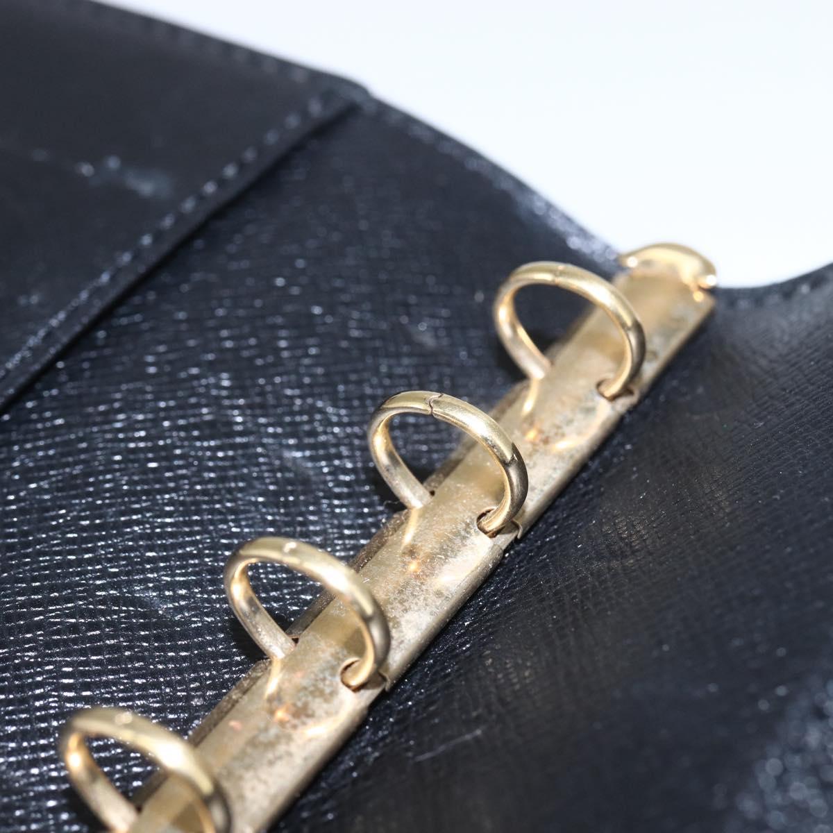 LOUIS VUITTON Epi Agenda PM Day Planner Cover Black R20052 LV Auth BA8370