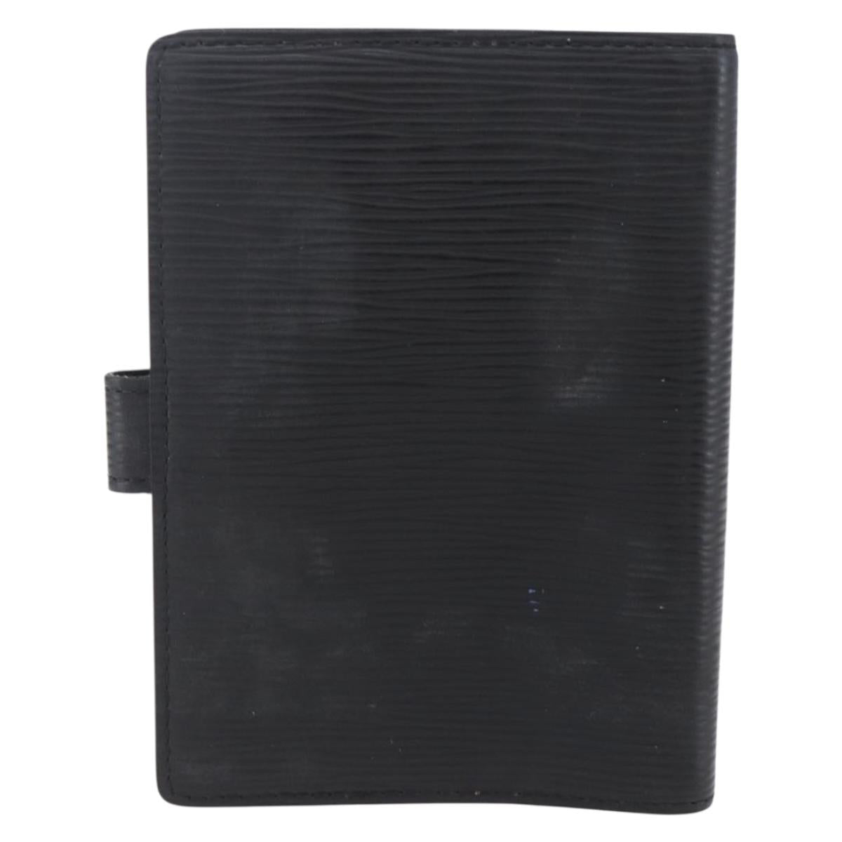 LOUIS VUITTON Epi Agenda PM Day Planner Cover Black R20052 LV Auth BA8370