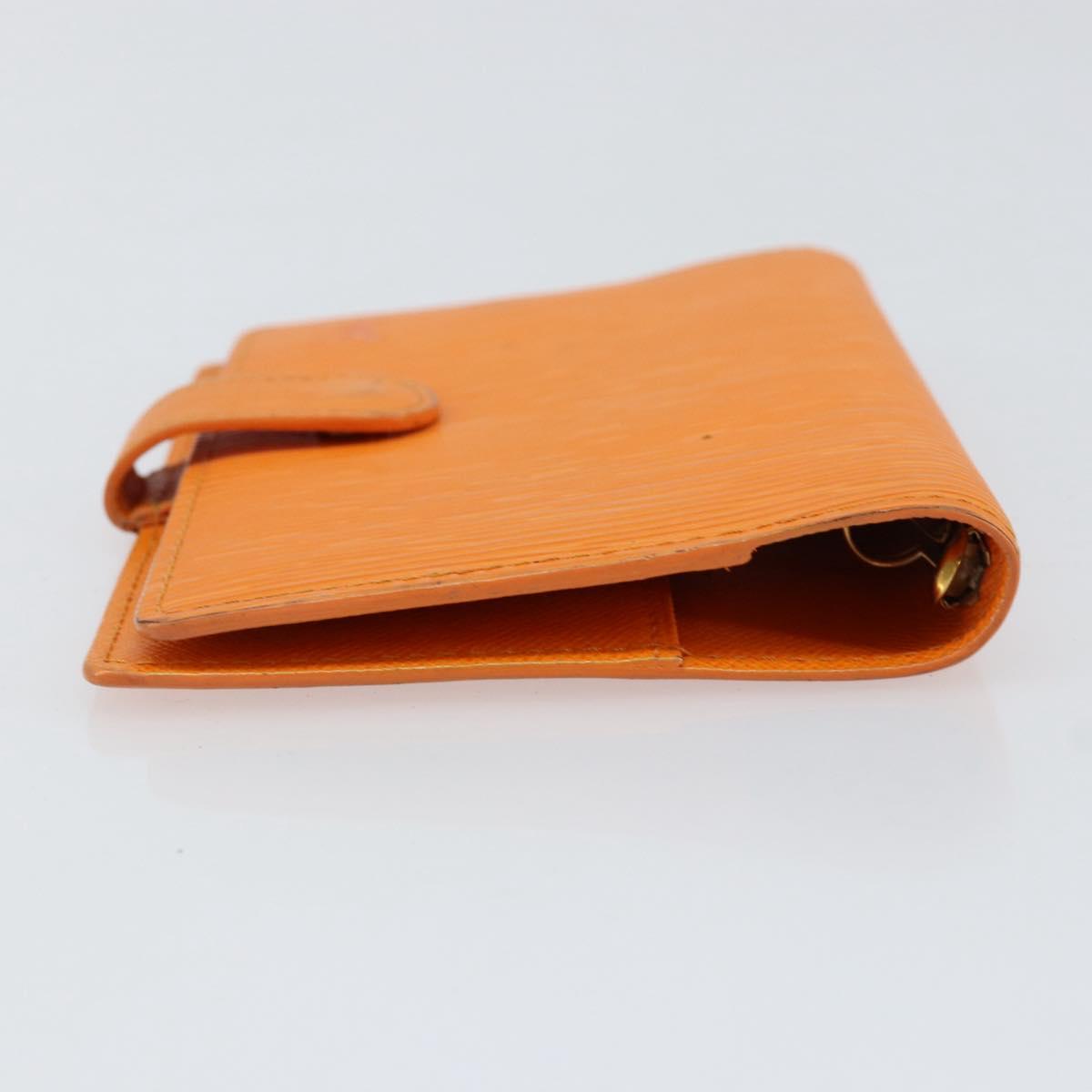 LOUIS VUITTON Epi Agenda PM Day Planner Cover Orange Mandarin R2005H Auth BA8371