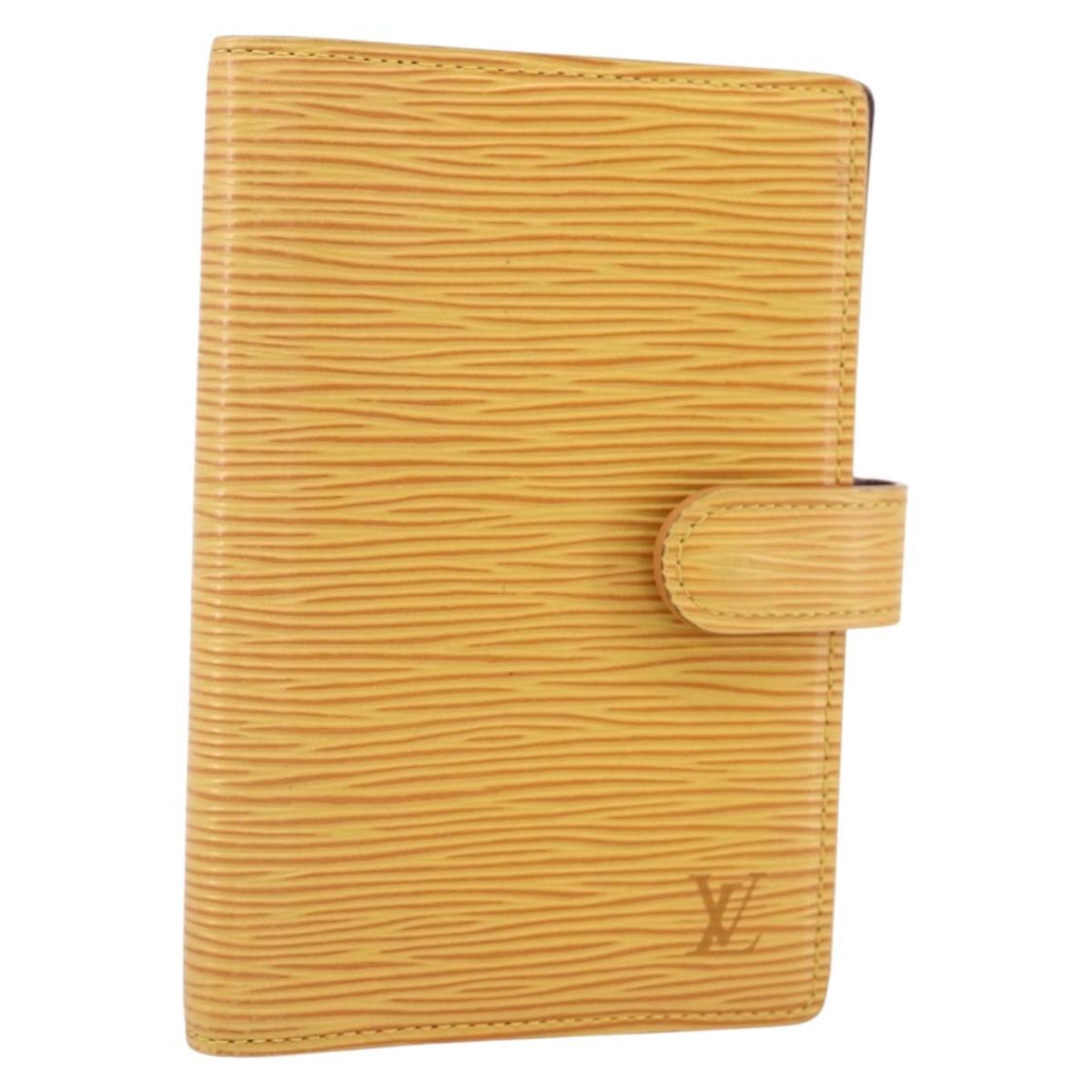LOUIS VUITTON Epi Agenda PM Day Planner Cover Yellow R20059 LV Auth BA8372