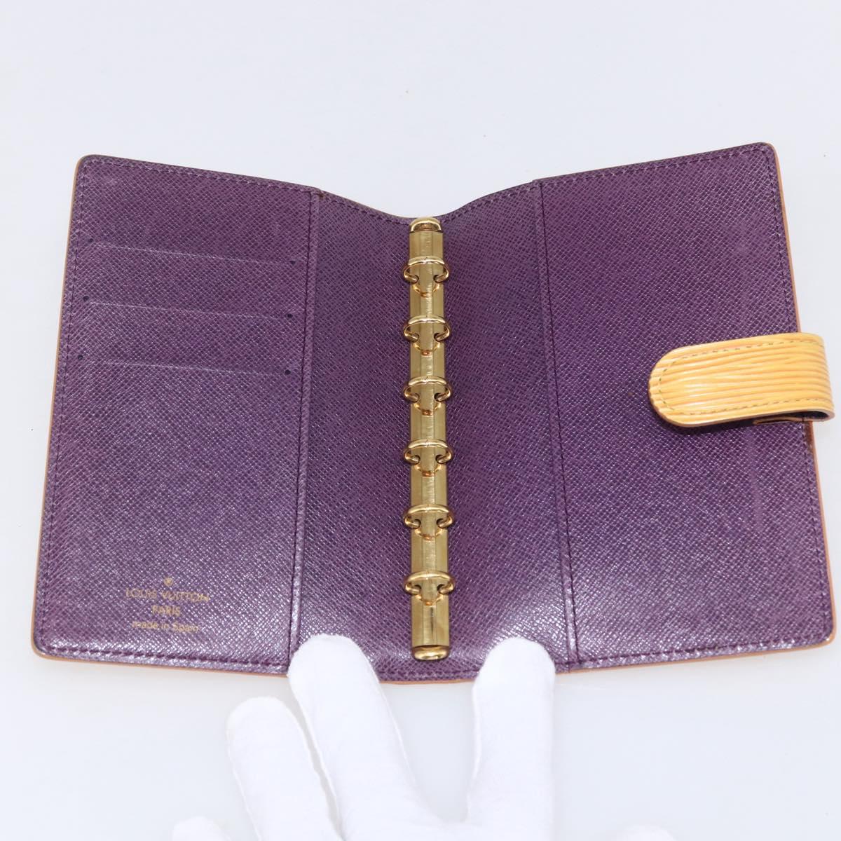 LOUIS VUITTON Epi Agenda PM Day Planner Cover Yellow R20059 LV Auth BA8372