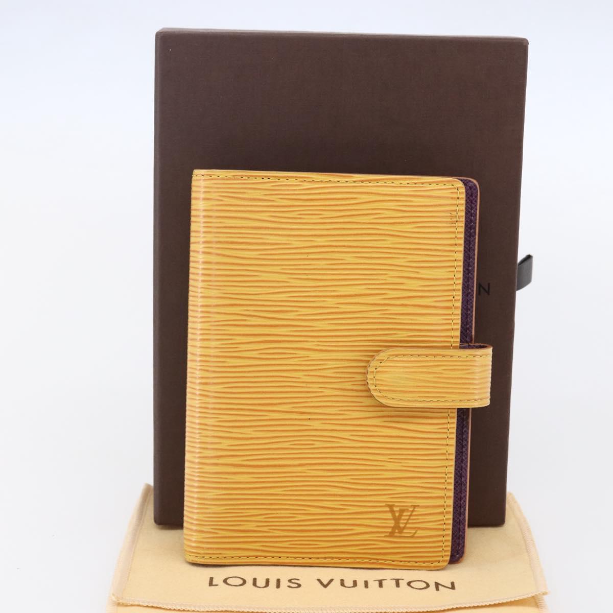 LOUIS VUITTON Epi Agenda PM Day Planner Cover Yellow R20059 LV Auth BA8372