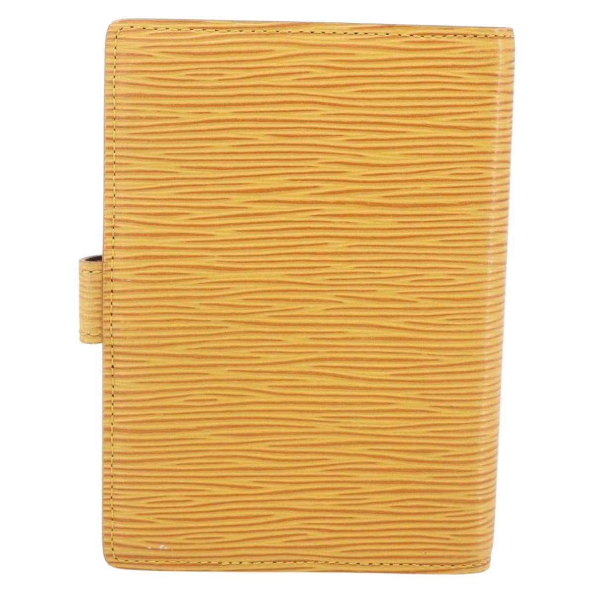 LOUIS VUITTON Epi Agenda PM Day Planner Cover Yellow R20059 LV Auth BA8372