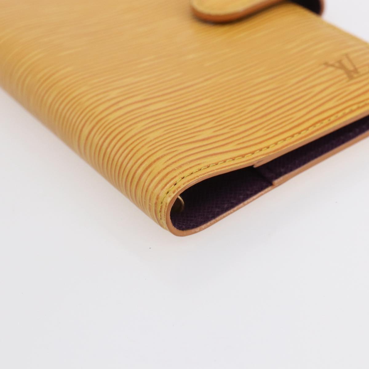 LOUIS VUITTON Epi Agenda PM Day Planner Cover Yellow R20059 LV Auth BA8372