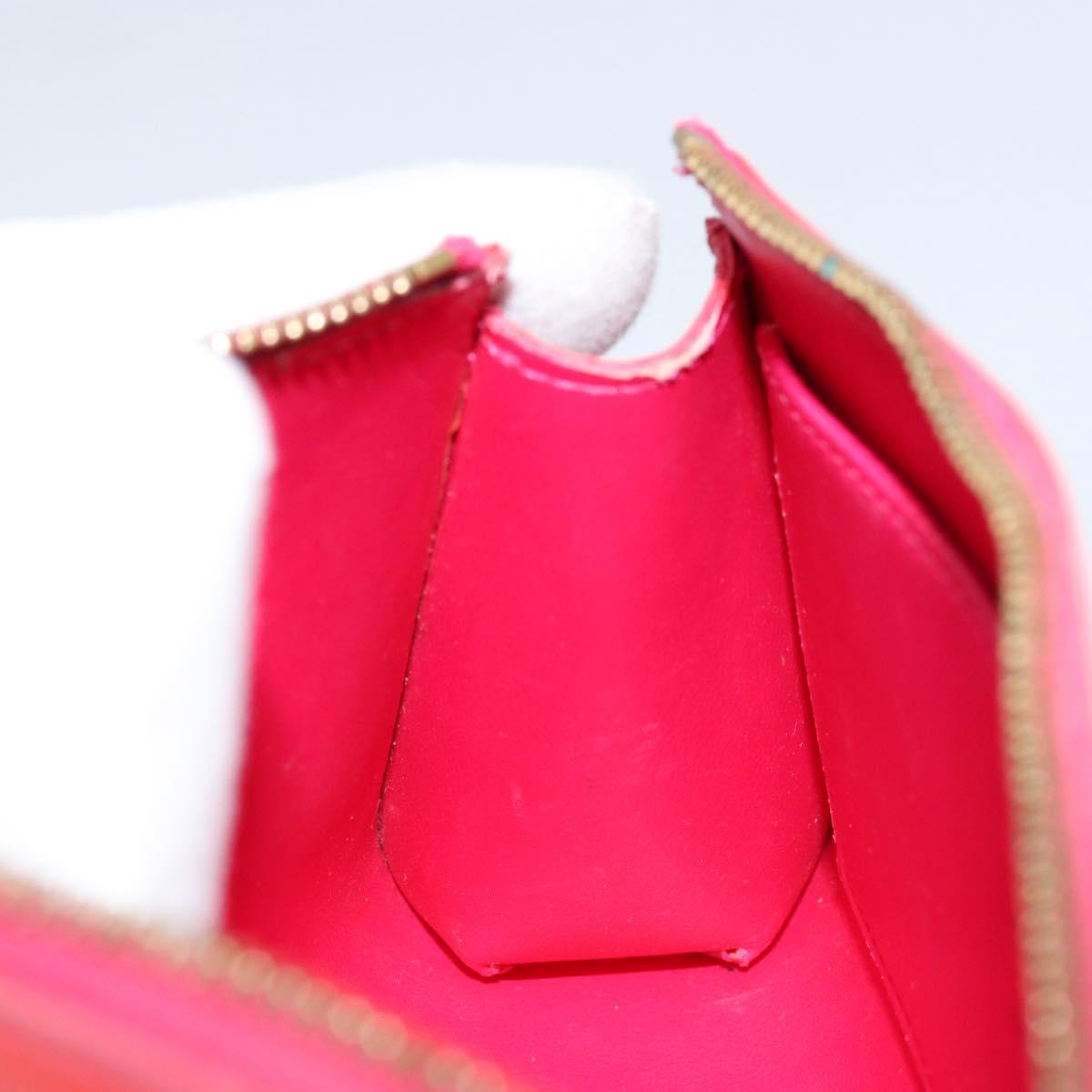 LOUIS VUITTON Vernis Trousse Cosmetic Pouch Pink Rose Pop M93647 LV Auth BA8375