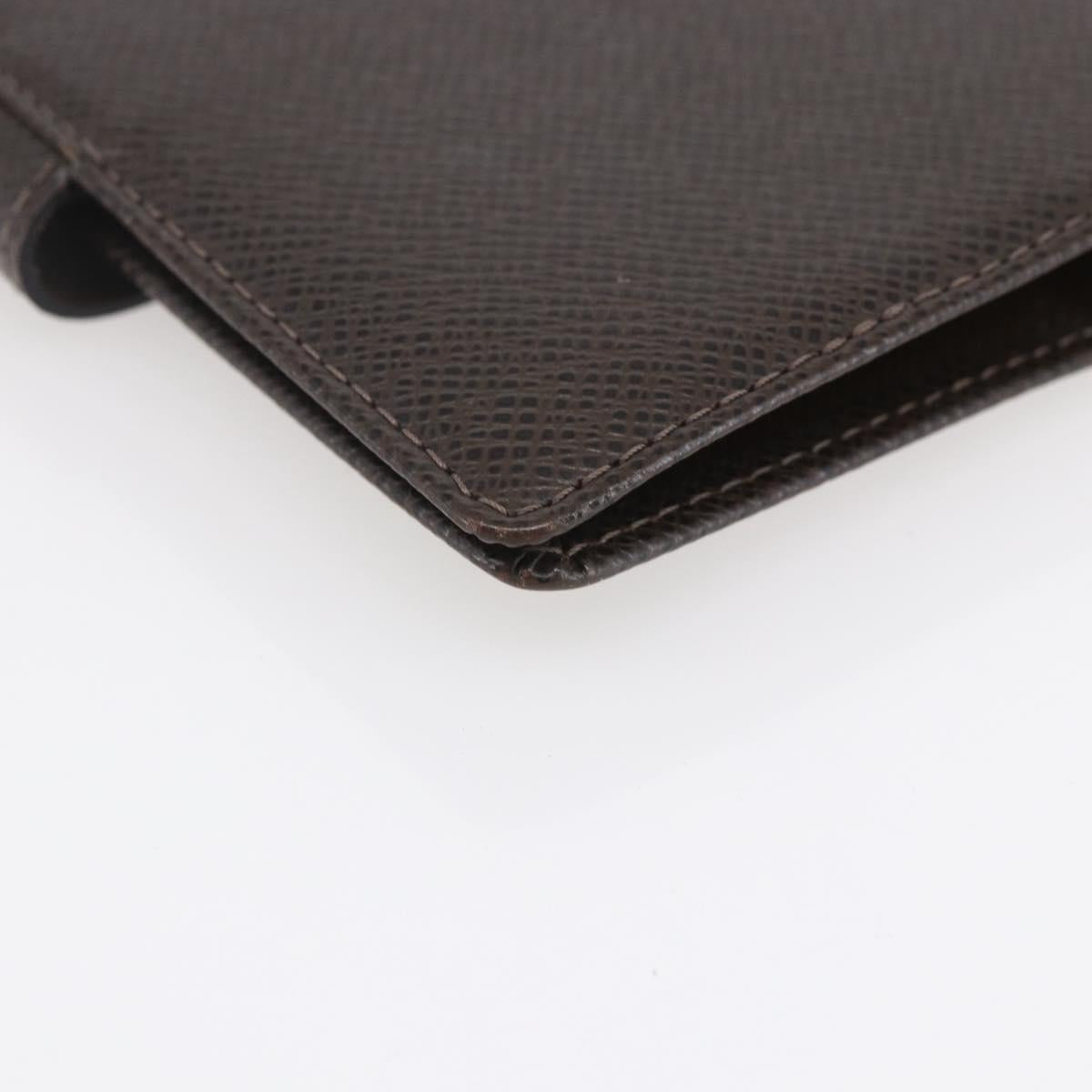 LOUIS VUITTON Taiga Agenda PM Day Planner Cover Grizzly R20434 LV Auth BA8378