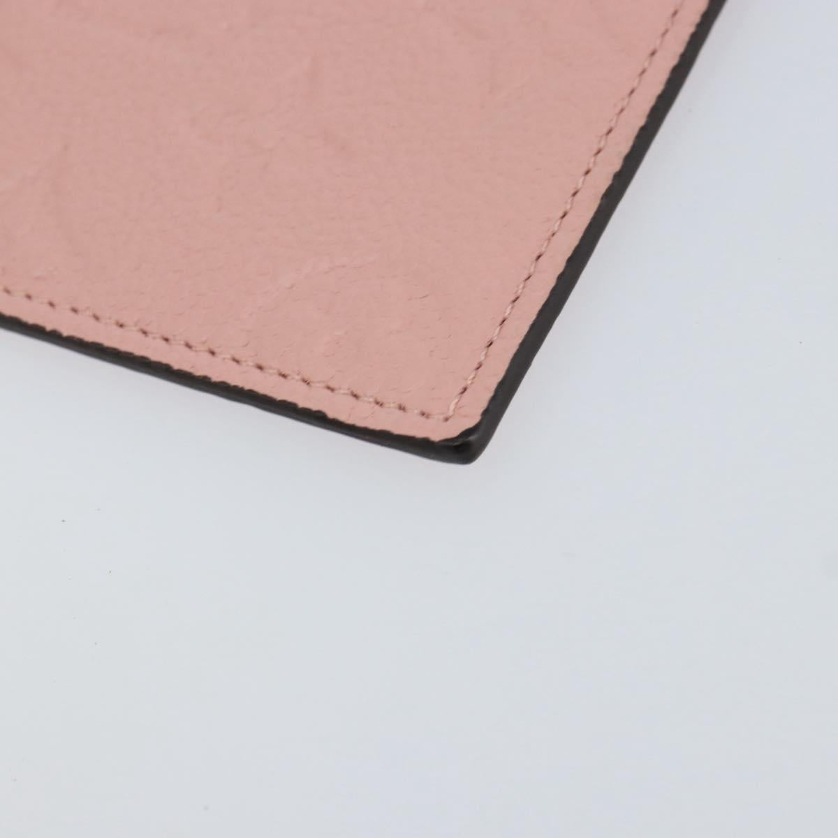 LOUIS VUITTON Monogram Empreinte Portefeuille Clemence Pouch Pink LV Auth BA8379