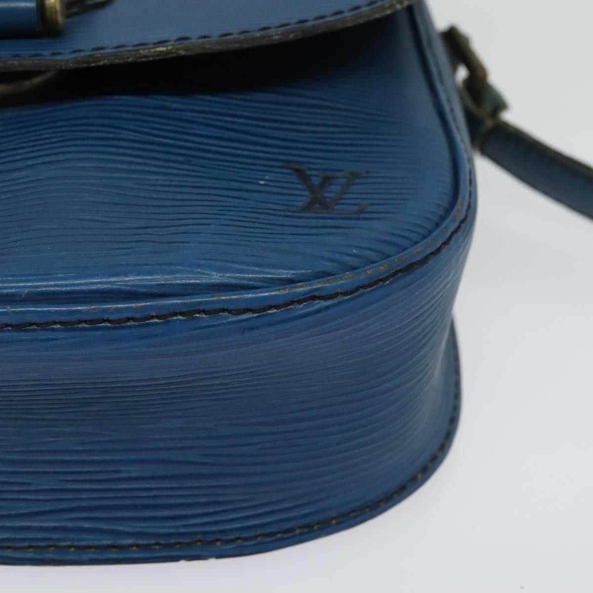 LOUIS VUITTON Epi Saint Cloud PM Shoulder Bag Blue M52195 LV Auth BA838