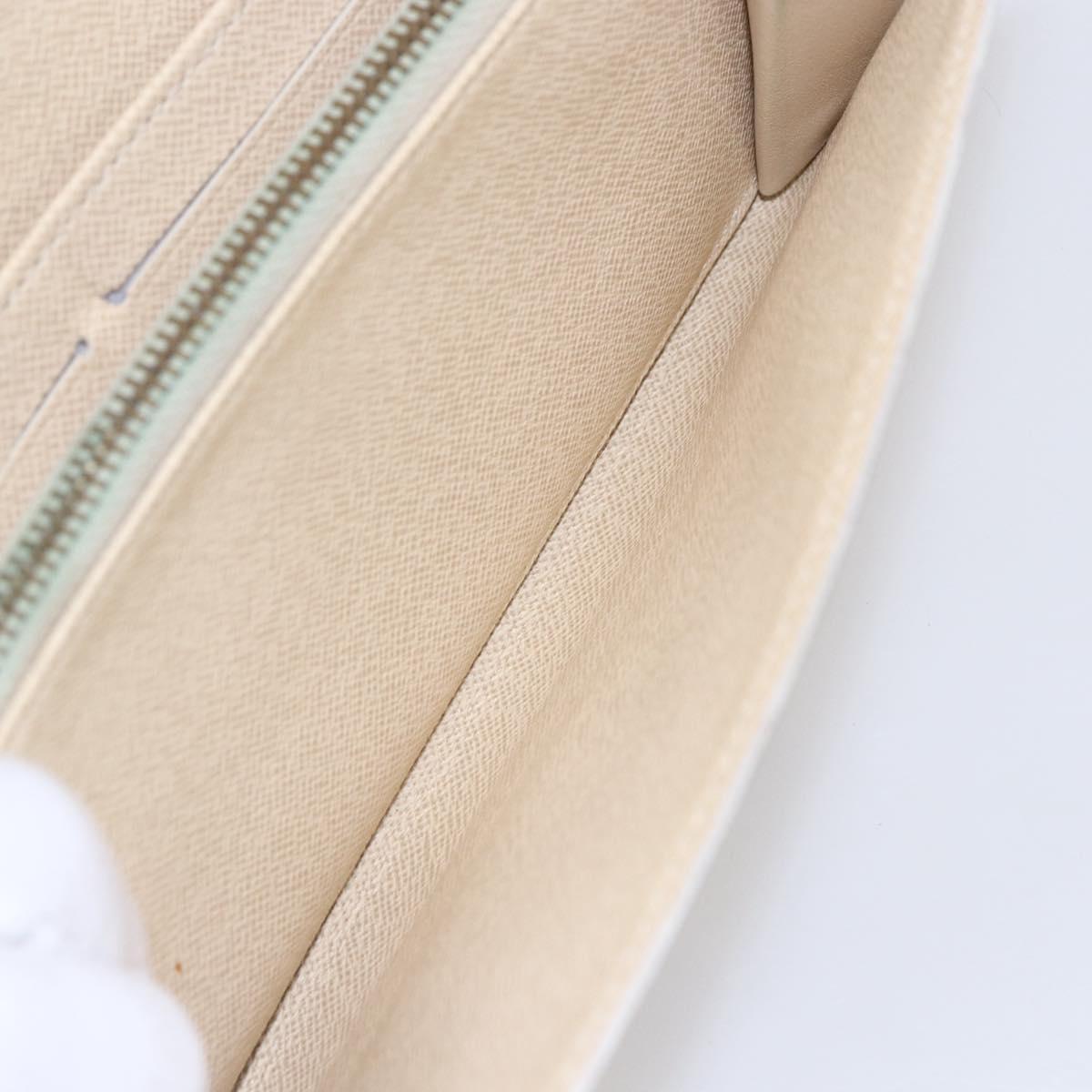 LOUIS VUITTON Damier Azur Portefeuille Sarah Long Wallet N61735 LV Auth BA8380