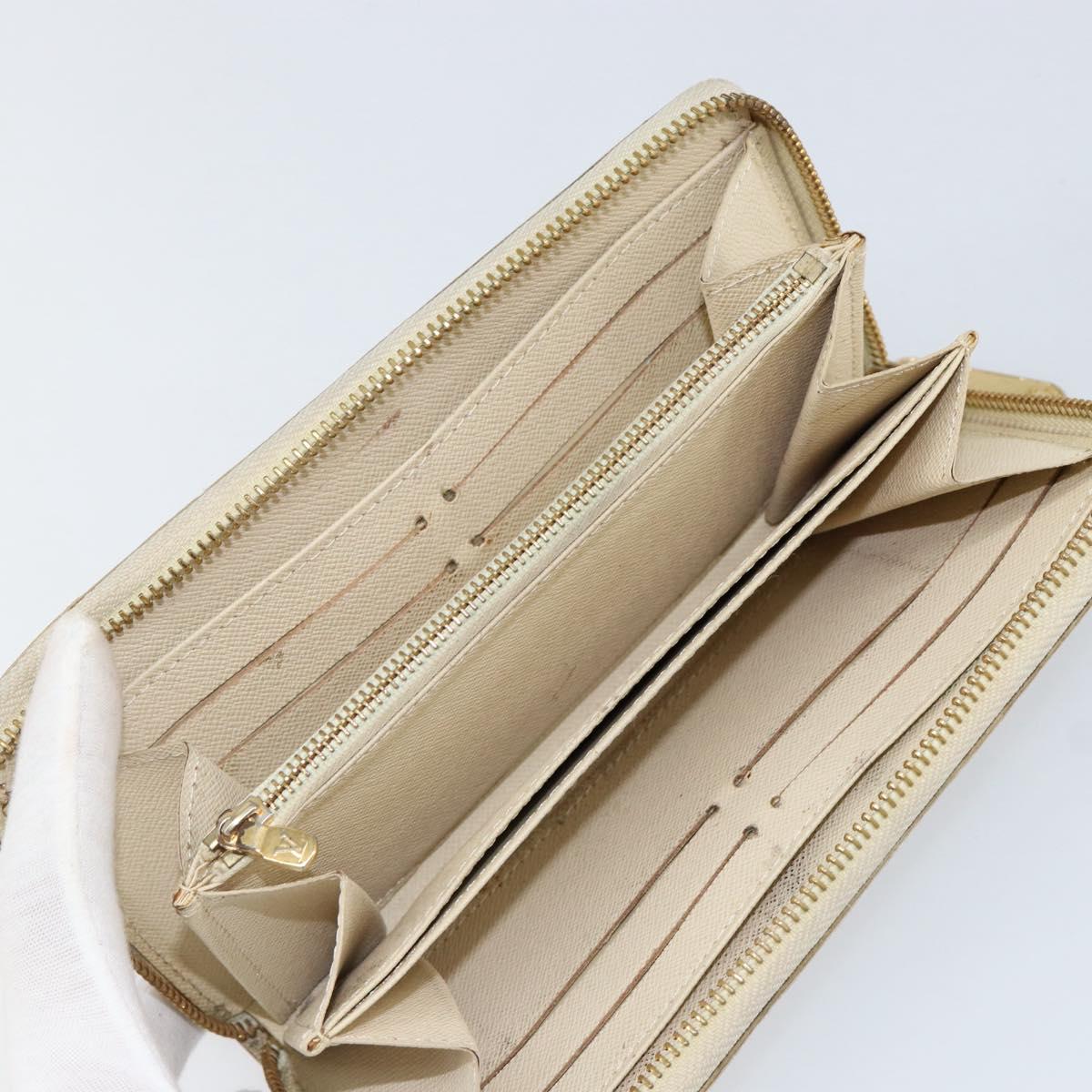 LOUIS VUITTON Damier Azur Zippy Wallet Long Wallet N60019 LV Auth BA8381